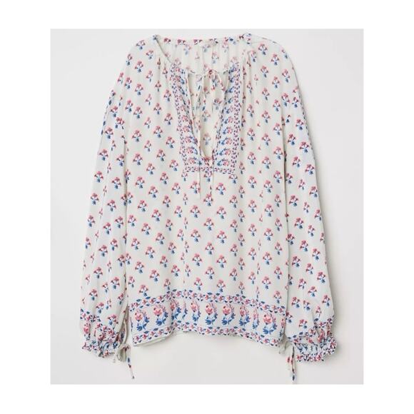 H&M Floral Block Print Blouse - Picture 1 of 8